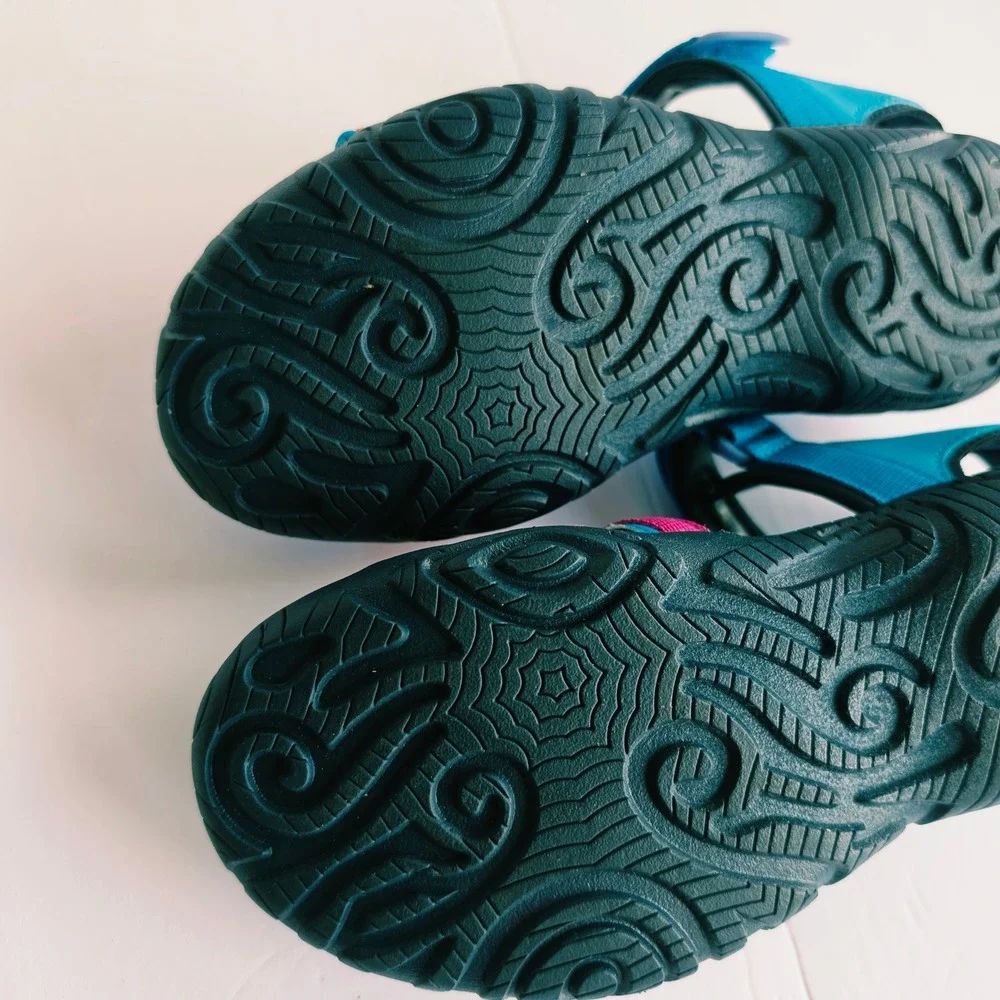 Teva Tirra Sandals Kids Size 1 Blue Rose Multi Excellent Sporty Strappy Outdoor